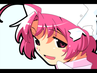 Pink hair girl knife aya - lineart free wallpaper