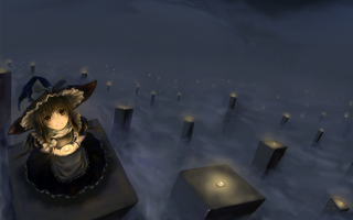 Woman sitting snow night candle - in the snow free wallpaper