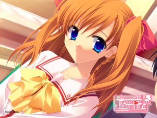 Girl blue eyes bow classroom - a yellow bow free wallpaper