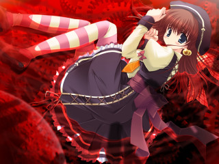 Alice prin dress hat red - ribbon free wallpaper