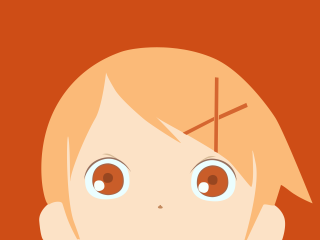 Child cross headshot orange smile - a cross free wallpaper