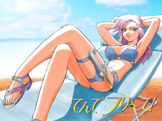 Beachwoman sword knife yukito kishiro - a beach chair free wallpaper