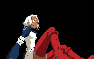 White blue outfit red robot - cel free wallpaper for desktop