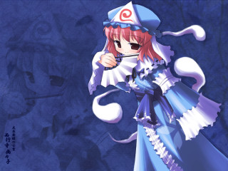 Anime girl blue dress hat - lostfish free wallpaper
