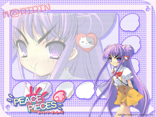 Girl longhair whiteshirt purplebg pixelart - a purple background free wallpaper