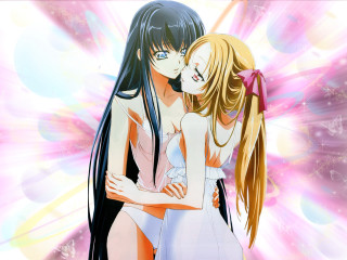 Anime couple kissing flower butterfly - flower free wallpaper