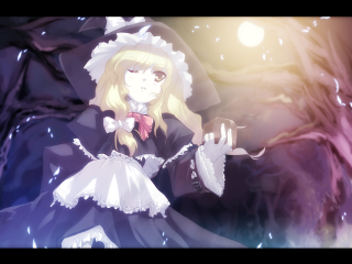 Gothic alice portrait white dress - a white dress and a hat free wallpaper