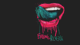 Mouth dripping paint falling reverse - paint free wallpaper