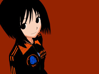 Girl black hair jacket emblem - a black jacket free wallpaper