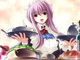 Pink haired woman food wine - pink hair holding free wallpaper