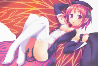 Woman cat costume blush horns - hint of yayoi kasuma free wallpaper