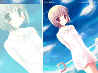 Girl clouds umbrella white dress - the cloud free wallpaper