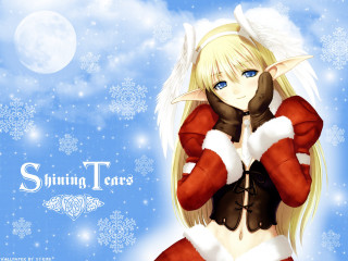 Anime santa reindeer winter snowflake - a snowflake free wallpaper