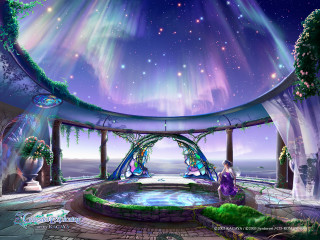 Woman bench room sky background - a bench in a room free wallpaper