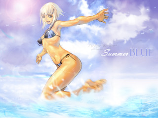 Woman bikini floating water summer - ann thetis blacker free wallpaper