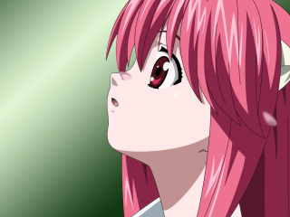 Pink hair horns girl sky - something free wallpaper