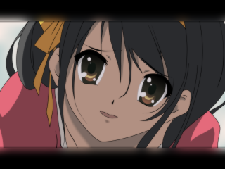 Girl serious browneyes pinkshirt anime - a pink shirt free wallpaper