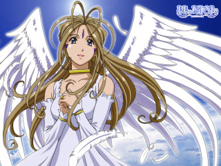 Angelic woman long hair sword - her chest free wallpaper