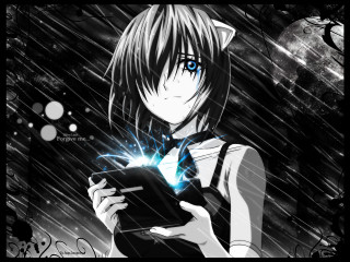 Anime girl tablet rain blue 3 - a anime girl holding free wallpaper