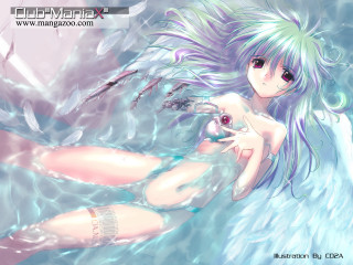 Blue haired mermaid fish wings - blue hair free wallpaper