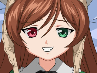 Girl greeneyes smiling longhair cellphone - a cell phone free wallpaper