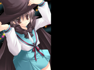 Witch girl starry background screenshot - a screenshot free wallpaper for desktop