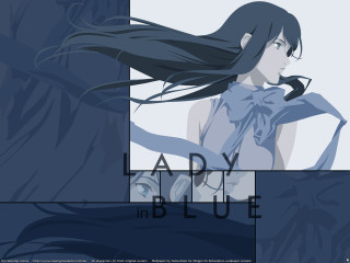 Lady blue artist ayu long - poster art free wallpaper