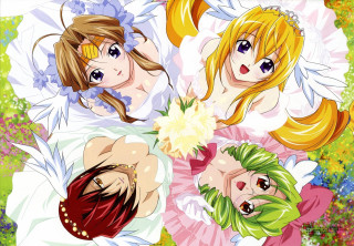 Anime girls flower wedding angel - eden box free wallpaper