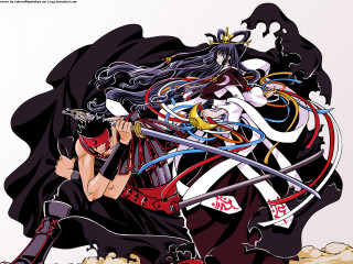Woman sword demon shoulder fantasy - her shoulder free wallpaper