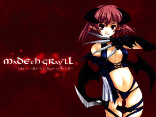Demon girl sword gothic red - gothic free wallpaper for desktop