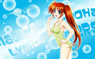 Bubble girl green swimsuit anime - the word free wallpaper