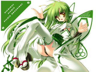 Alice prin green hair green - a white outfit free wallpaper