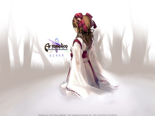 Woman forest white dress anime - a game free wallpaper for desktop