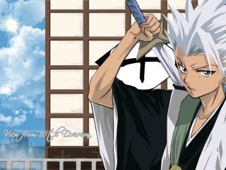 White hair sword man blue - a sword free wallpaper