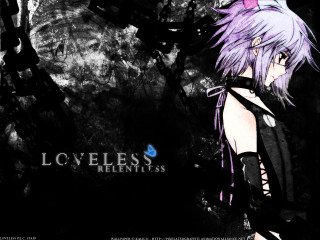 Purple hair gothic anime butterfly - black clothes free wallpaper