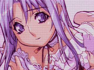 Purple hair white dress alice - a pink ribbon free wallpaper