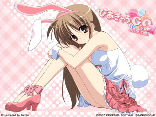 Pink dress highheels sitting anime - her knee free wallpaper