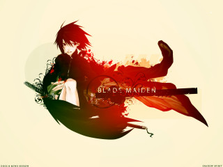 Woman sword bloodmaiden city gothic - her back free wallpaper