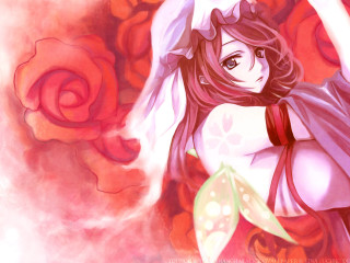 Alice prin red dress rose - anime art free wallpaper