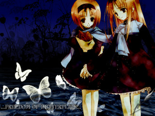 Water butterflies anime gothic night - firefly free wallpaper