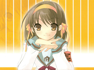 Girl ponytail white shirt red - a red ribbon free wallpaper