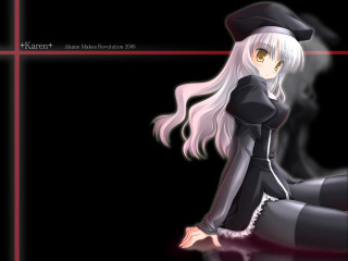 Long white hair black hat - a stool free wallpaper