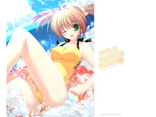Beach woman bikini water smile - sots art free wallpaper