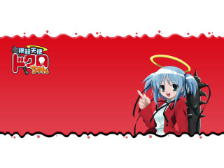 Ayako rokkaku angel blue hair - a red banner free wallpaper