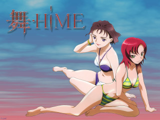 Two women bikinis time net - the background of the image free wallpaper