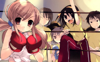 Anime girls cage water view - a cage free wallpaper