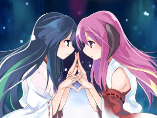 Anime girls heart hands long - a heart shape free wallpaper