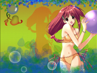 Girl bikini ball spider anime - a ball free wallpaper
