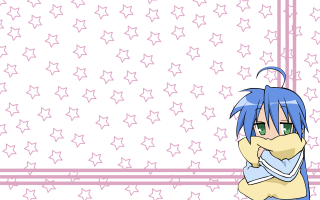 Anime bluehair stars pinkbackground pinkframe - blue hair free wallpaper