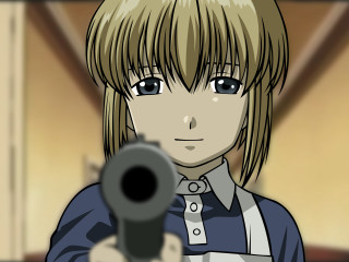 Woman aiming gun blonde blurry - ada gladys killins free wallpaper